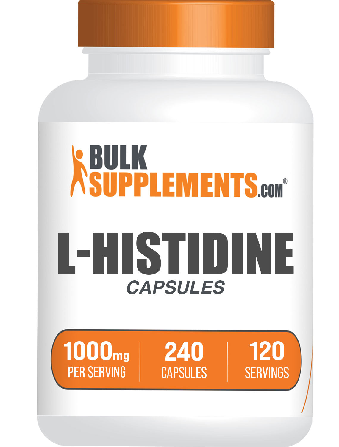 BulkSupplements.com L-Histidine 240 capsules bottle image