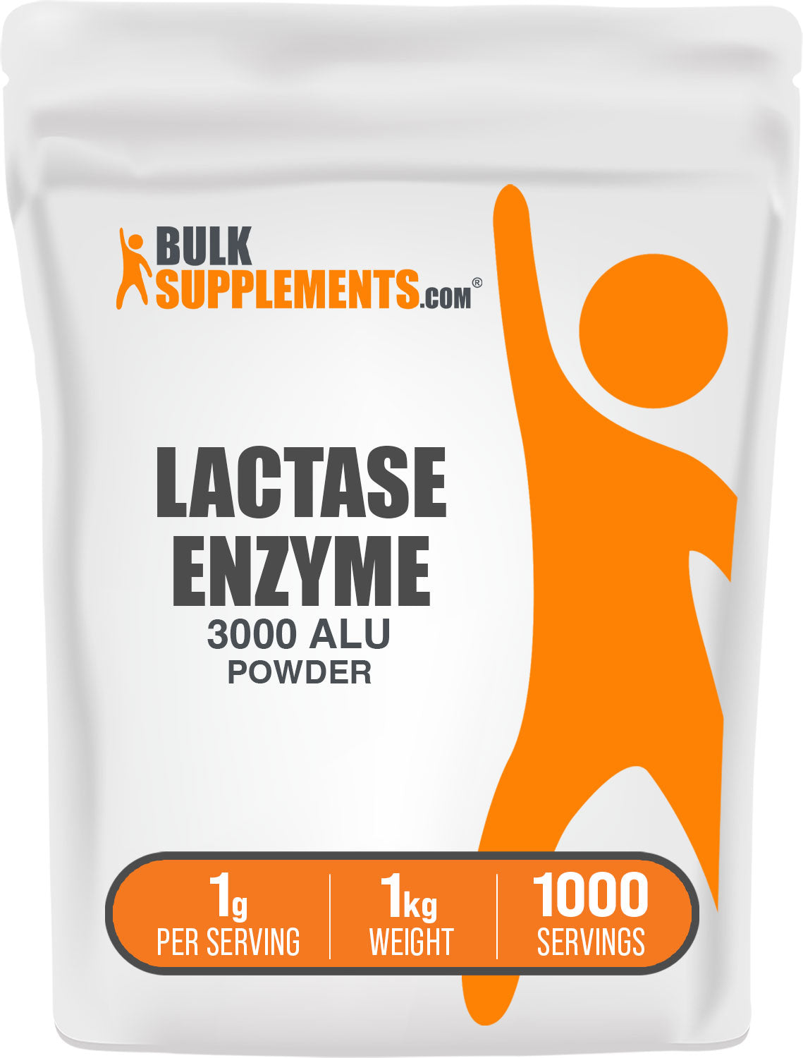 BulkSupplements.com Lactase Enzyme Powder 1kg bag image