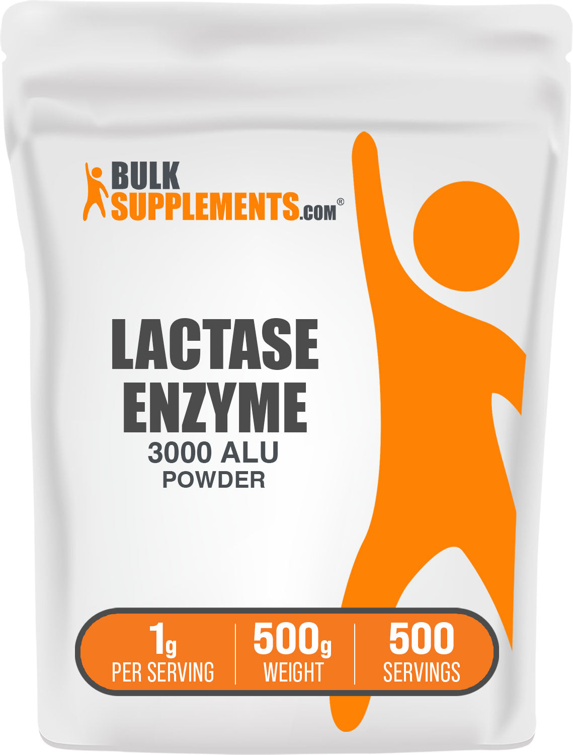 BulkSupplements.com Lactase Enzyme Powder 500g bag image