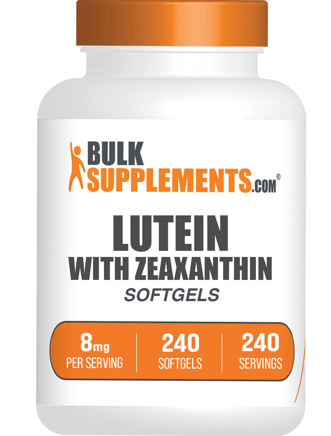 BulkSupplements.com Lutein with Zeaxanthin 240 softgels bottle image