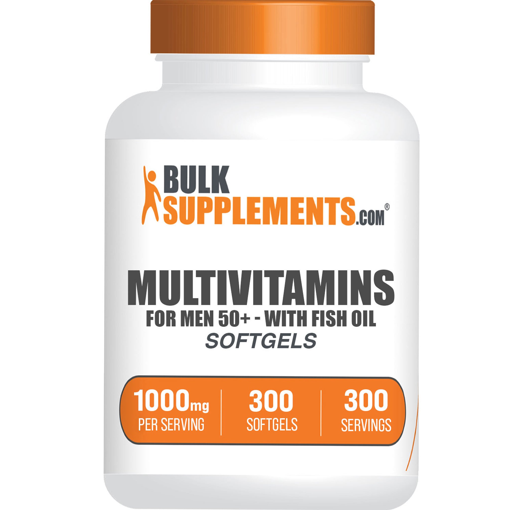 BulkSupplements.com Multivitamins for Men 50+ Softgels 300 ct bottle image