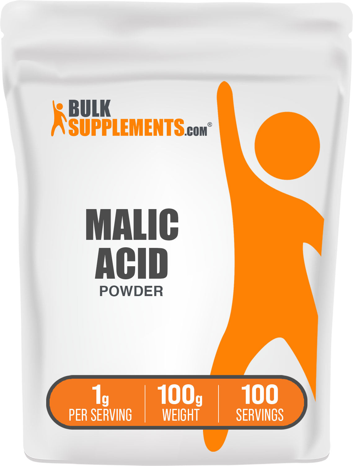 BulkSupplements.com Malic Acid Powder 100g bag image
