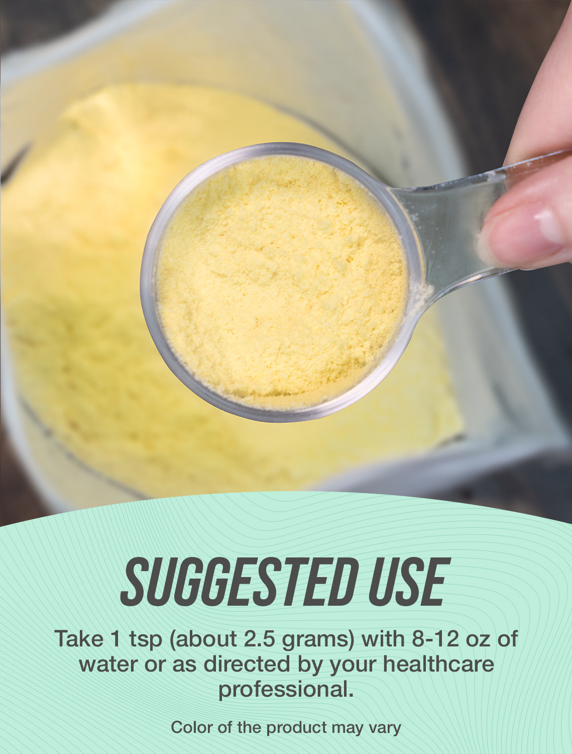 Marine collagen powder suggested use image