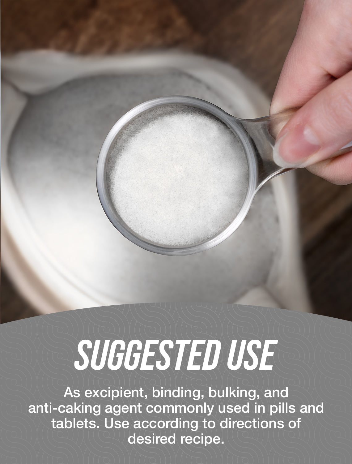 Microcrystalline Cellulose powder suggested use image