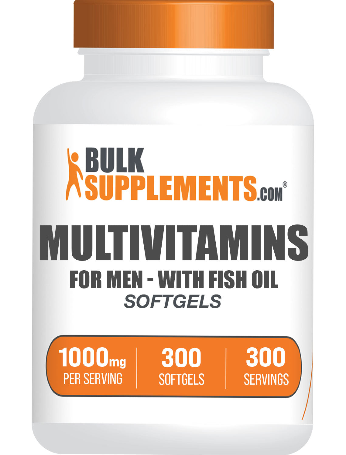 BulkSupplements.com Multivitamins for Men 300 softgels bottle image
