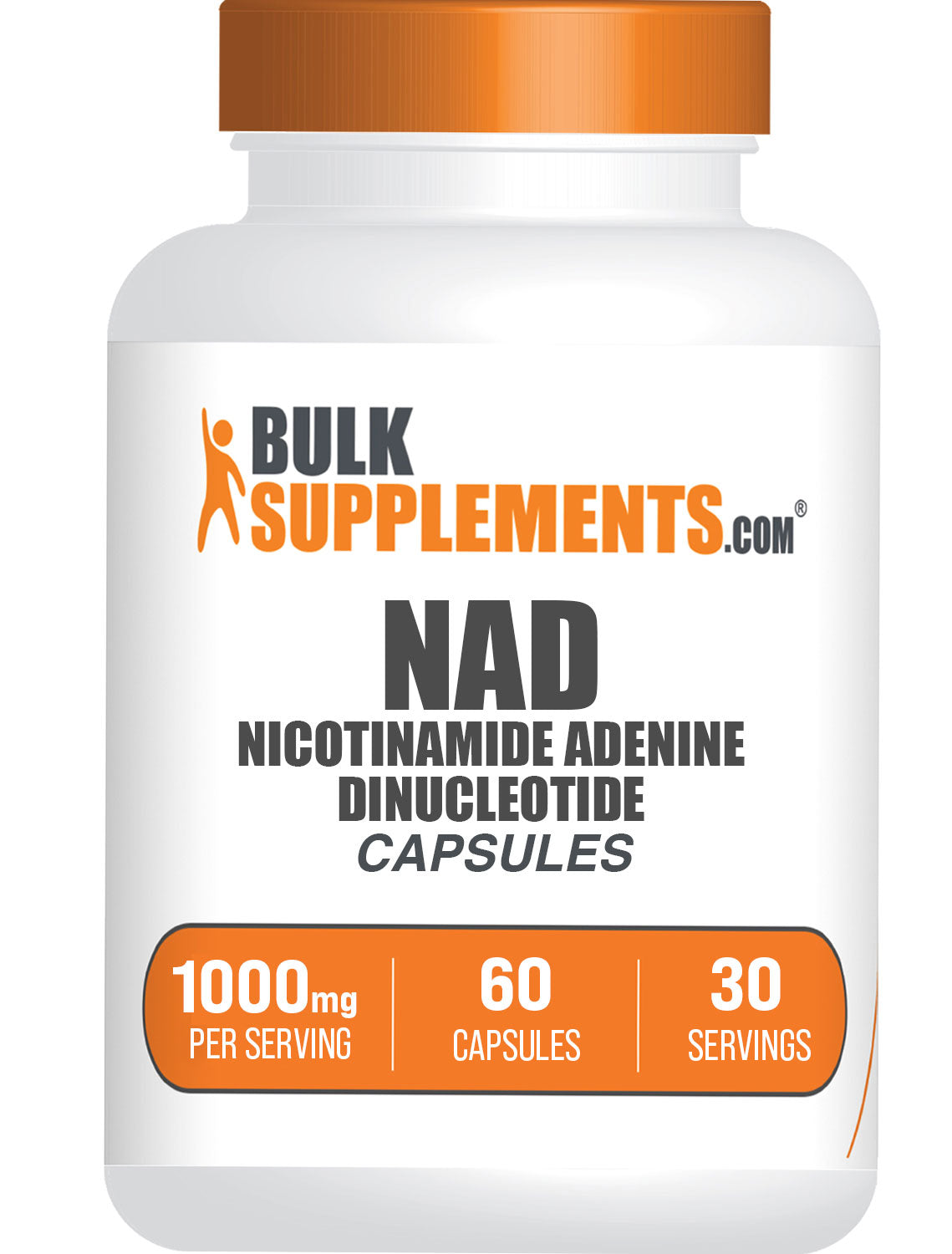 BulkSupplements.com NAD 1000mg 60 capsules bottle image