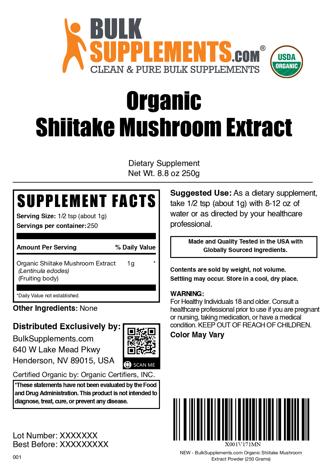 Shiitake-Pilz-Extrakt-Pulver
