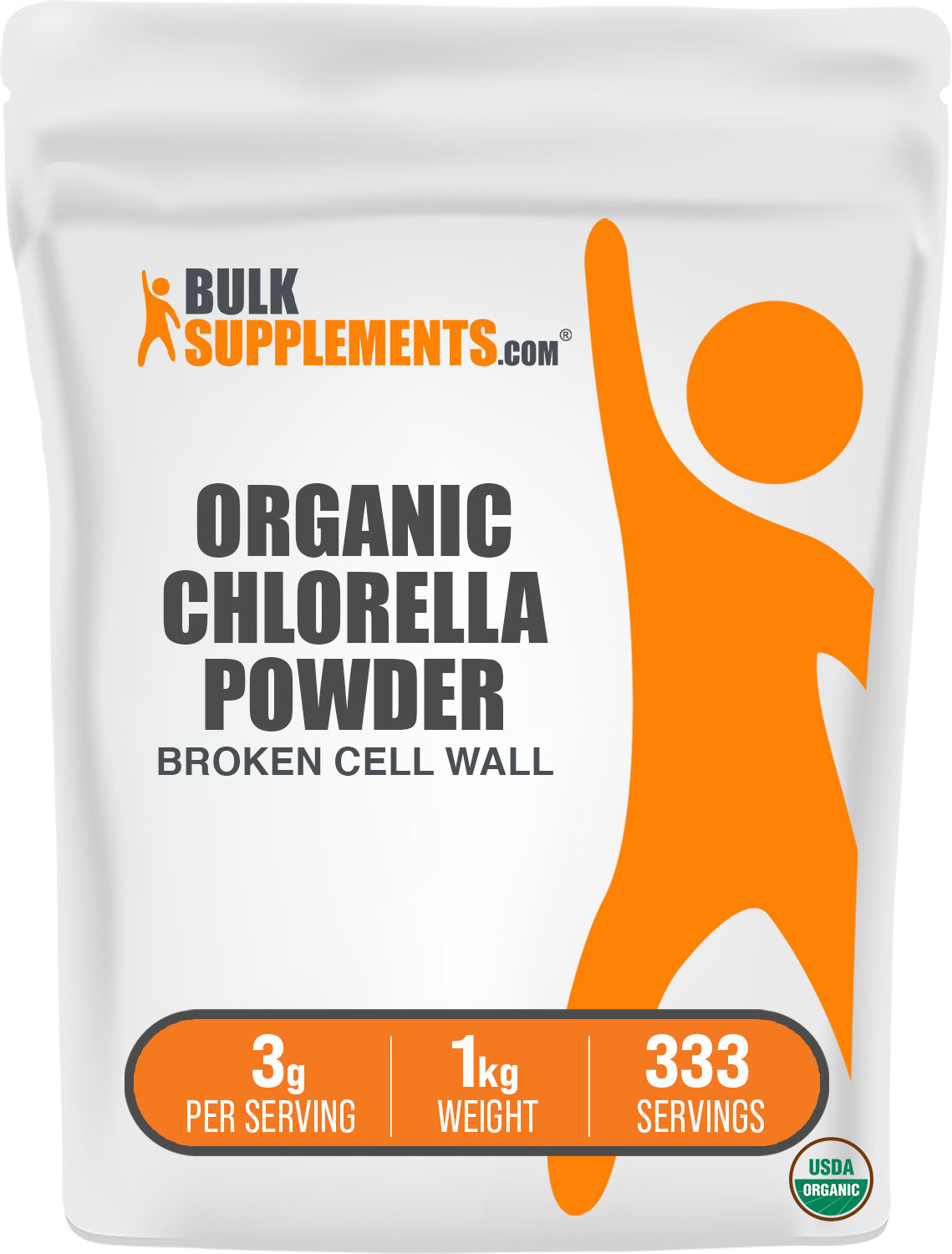 BulkSupplements.com Organic Chlorella Powder 1kg bag image