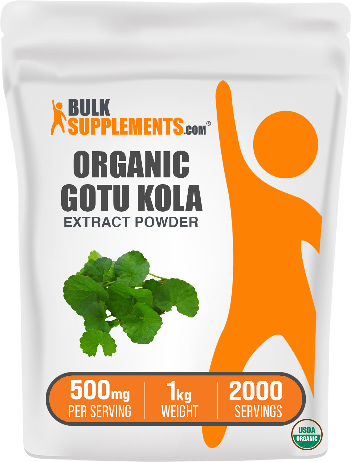 BulkSupplements.com organic gotu kola extract powder 1kg bag