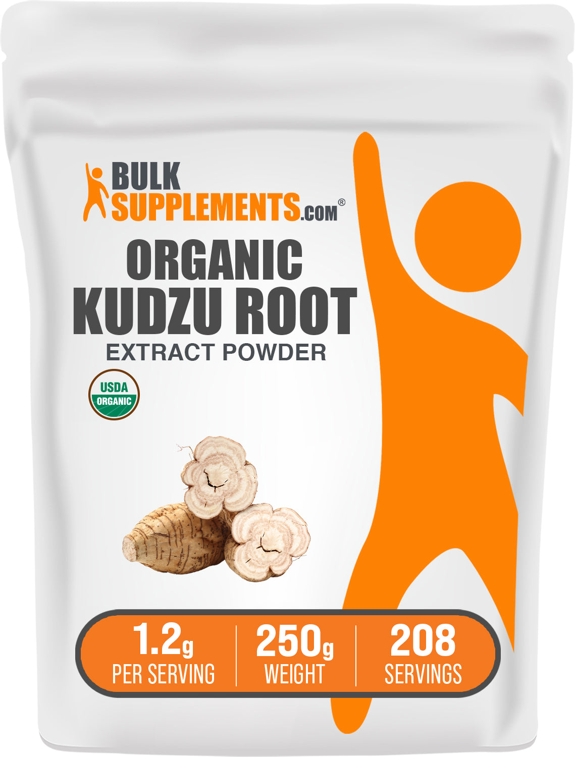 BulkSupplements.com Organic Kudzu Root Extract Powder 250g bag image