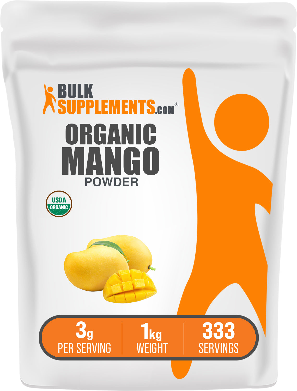 BulkSupplements.com Organic Mango Powder 1kg bag image