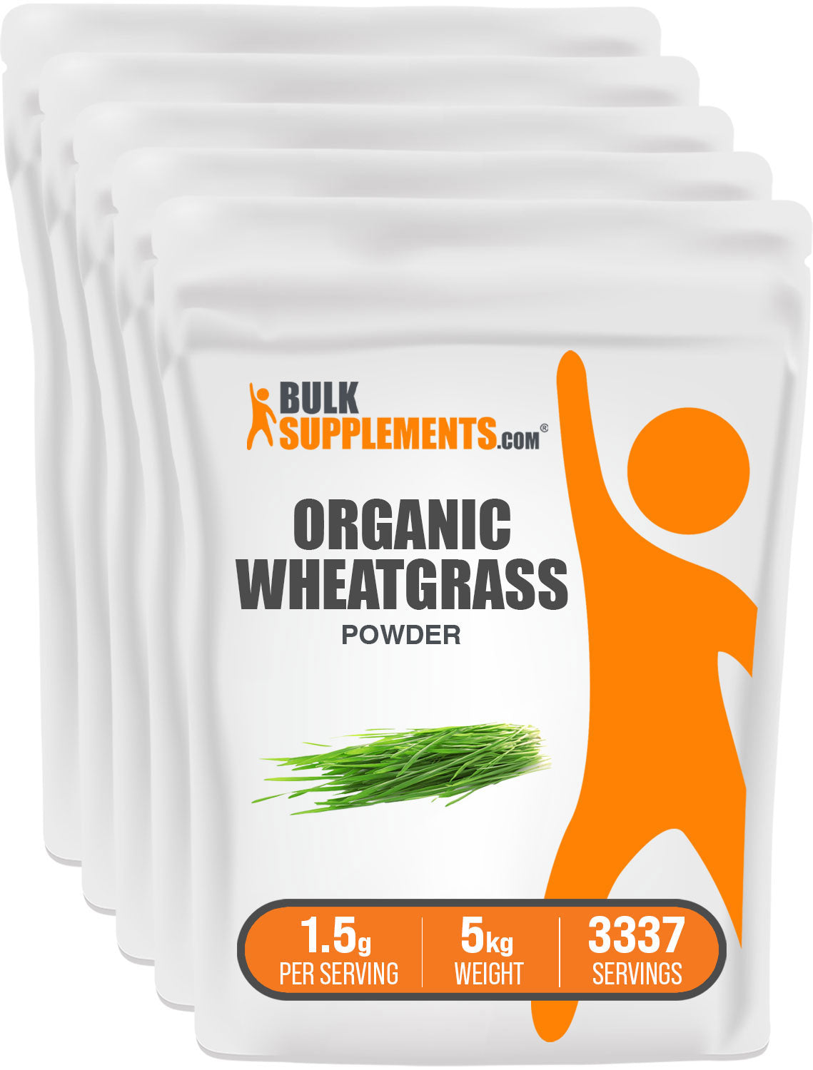 BulkSupplements.com Organic Wheatgrass Powder 5kg bag image