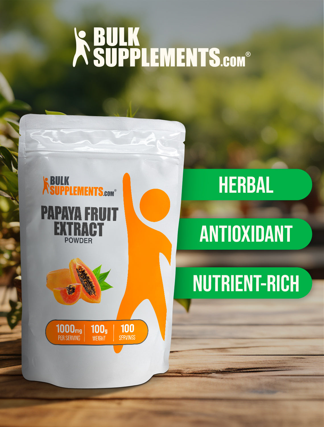 Papaya fruit extract powder 100g keywords image
