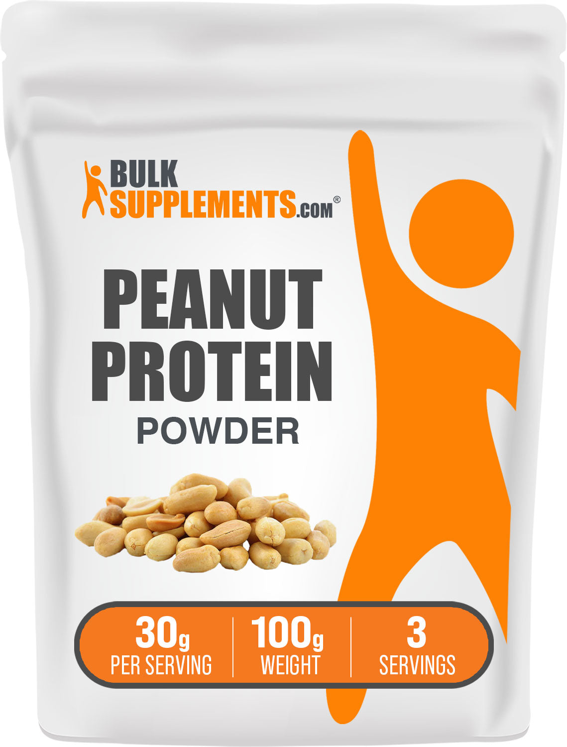 BulkSupplements.com Peanut Protein Powder 100g bag image