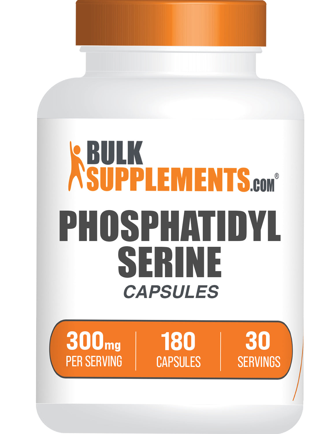 BulkSupplements.com Phosphatidylserine Capsules 180 ct bottle image