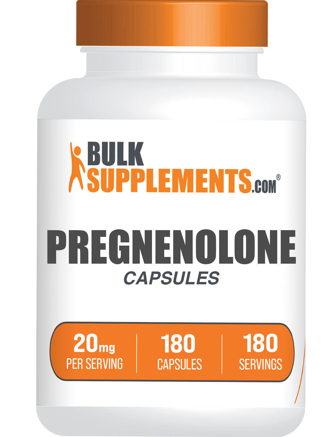 BulkSupplements.com Pregnenolone 180 capsules bottle image
