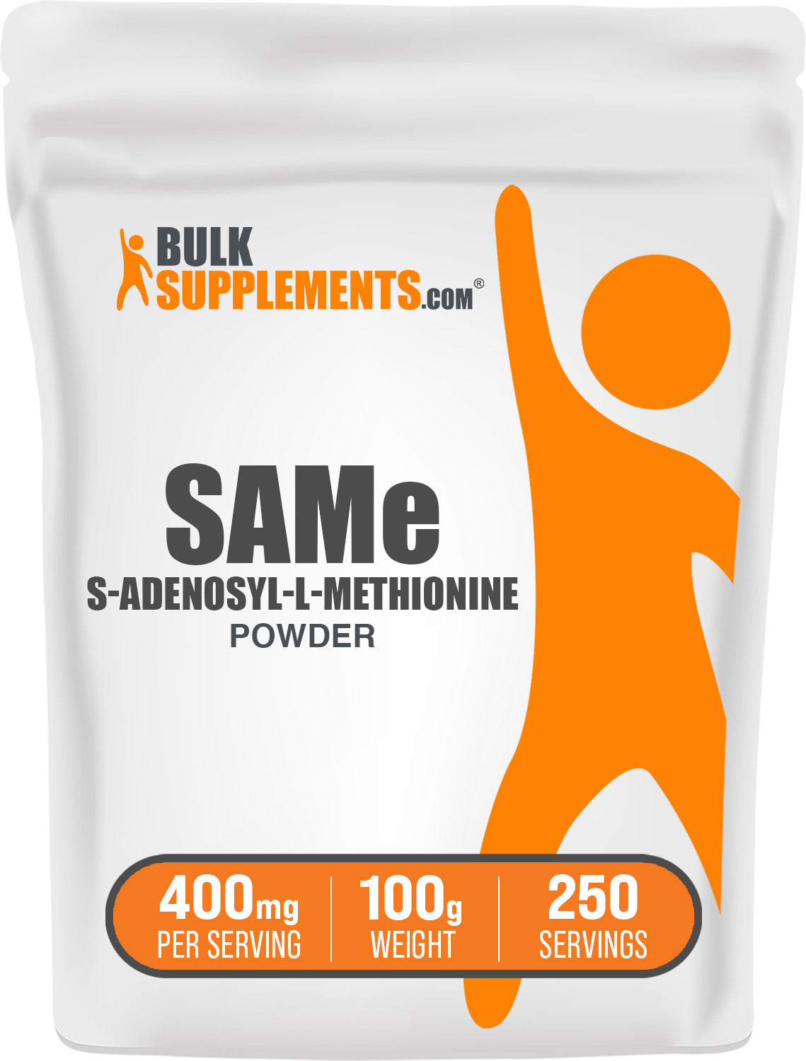 BulkSupplements.com SAMe (S-Adenosyl-L-Methionine Disulfate Tosylate) Powder 100g bag image