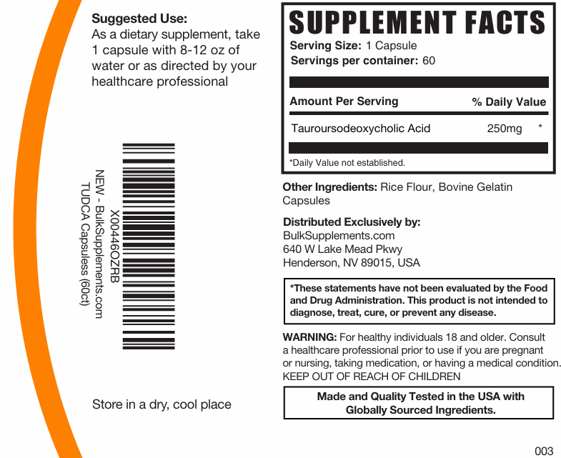 TUDCA Capsules 60ct Plain Label