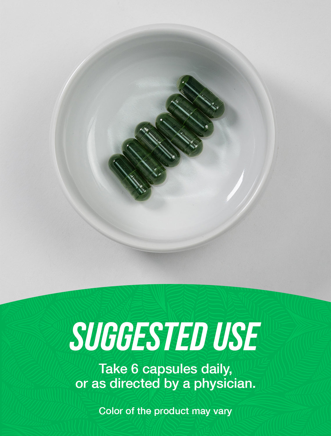 Spirulina capsules suggested use image