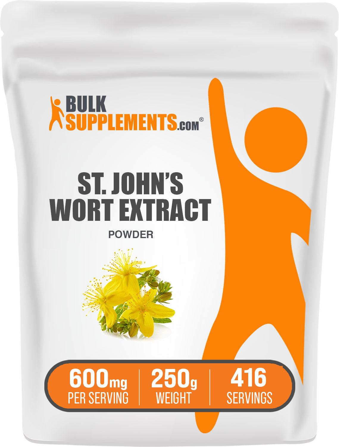 BulkSupplements.com St. John's Wort Extract Powder 250g bag image