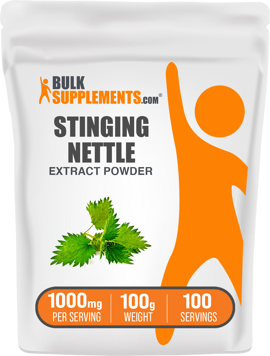 BulkSupplements.com Stinging Nettle Extract Powder 100g bag