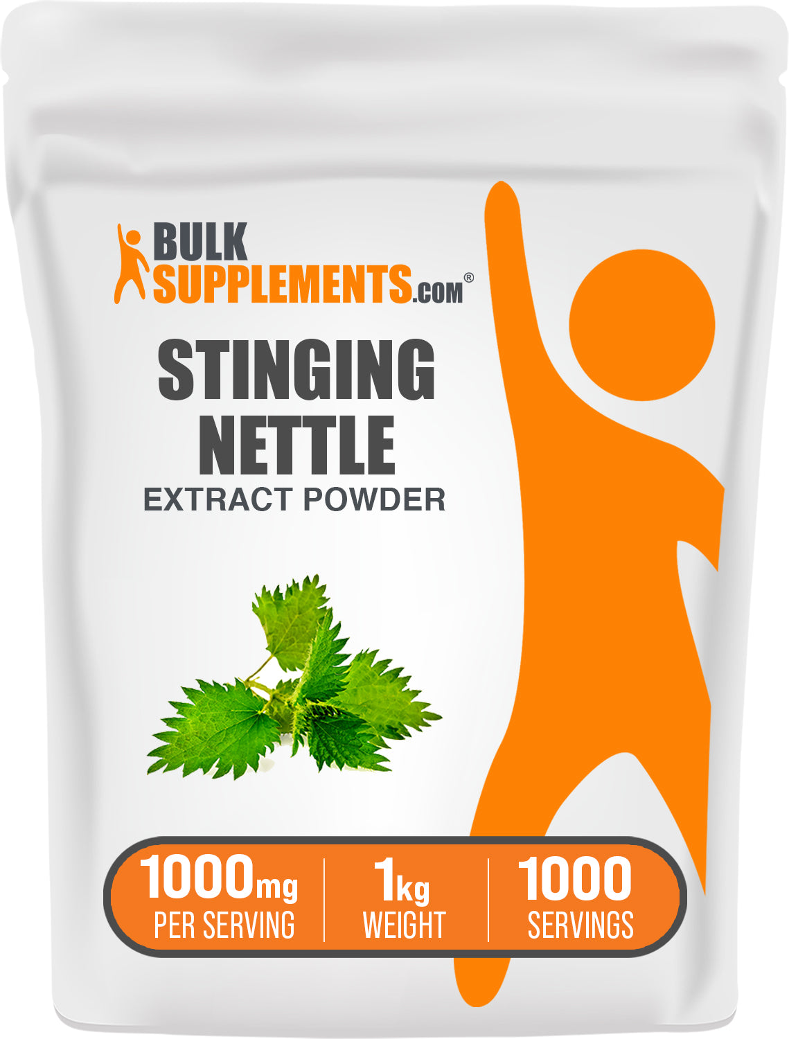 BulkSupplements.com Stinging Nettle Extract Powder 1kg bag