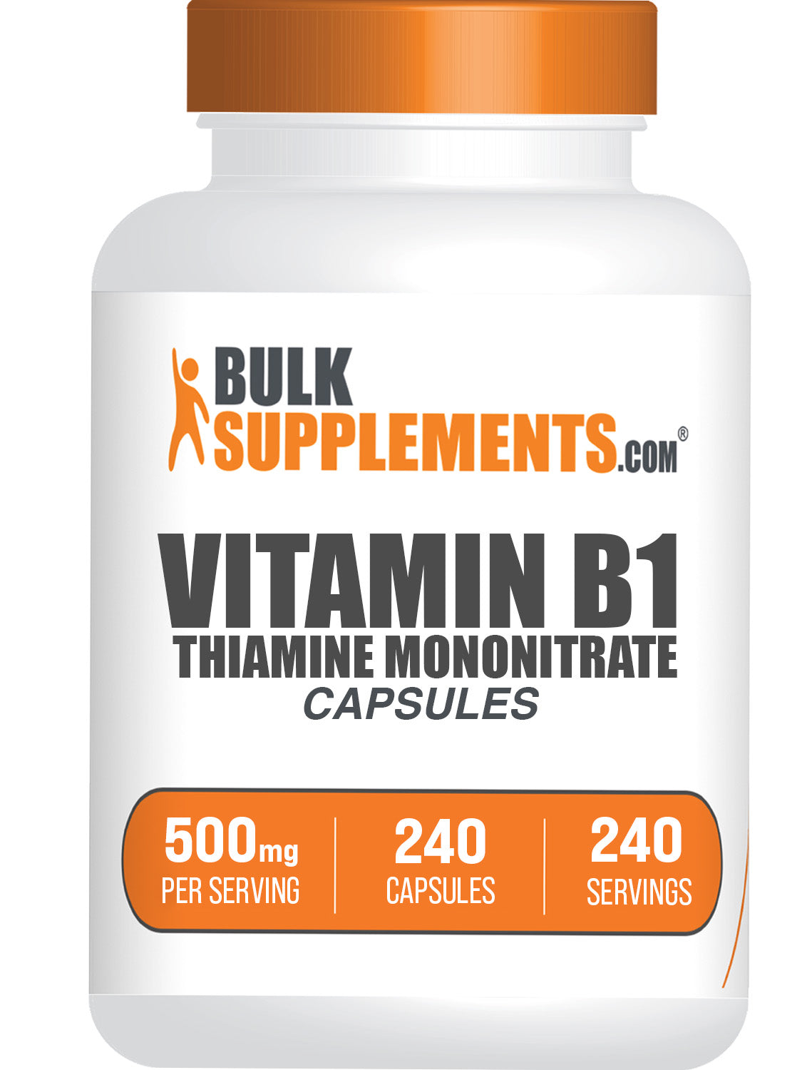 Thiamine Mononitrate Vitamin B1 Capsules 240ct 500mg Main Image