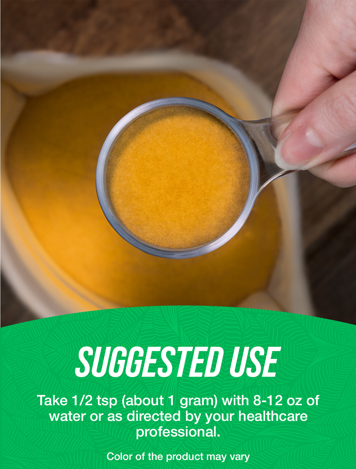 Turmeric root extract powder suggested use image