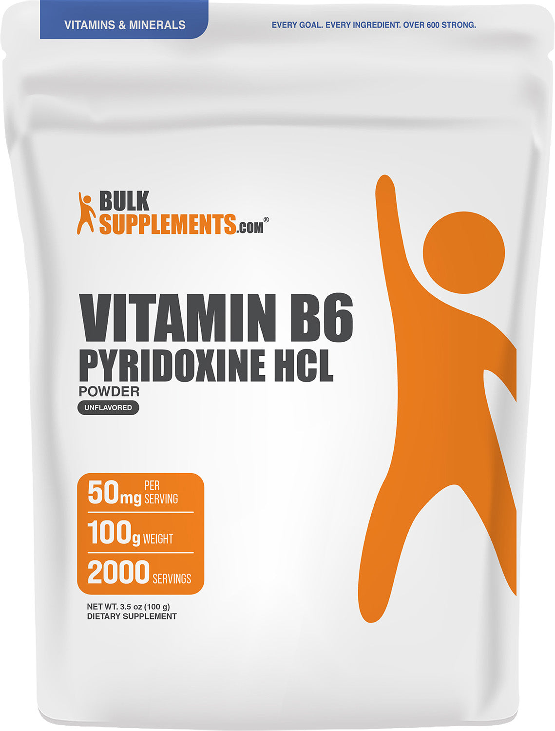 Vitamin B6 Pyridoxine HCl Powder 100g Main Image